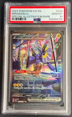 Pokemon SVI EN Miraidon ex Special Illustration Rare Card Gem MT 10 2023 #244 - Image 1