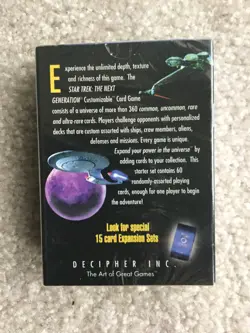 White Border Edition Star Trek The Next Generation Sealed 60 Card Starter Set - Image 2