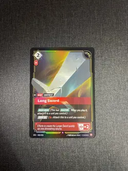 Long Sword 022/221 Riftbound Spiritforged TCG Rare Gear Equipment Card - Image 1