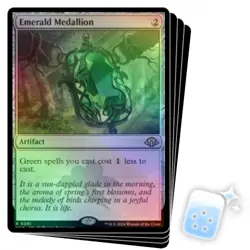 FOIL EMERALD MEDALLION X4 Modern Horizons 3 Magic MTG MINT CARD - Image 1