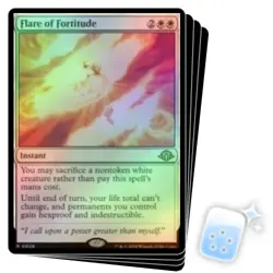 FOIL FLARE OF FORTITUDE X4 Modern Horizons 3 Magic MTG MINT CARD - Image 1