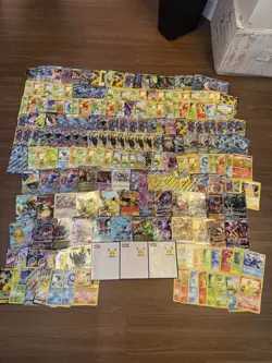 Pokemon Jumbo Card Lot of 208 and 3 Jumbo Card Binders - Image 1