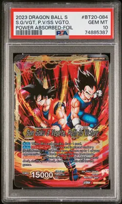 Dragon Ball Super Son Goku & Vegeta Path to Victory Foil Card BT20-084 PSA 10 - Image 1