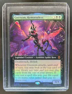 2025 Magic MTG Marvel's Spider-Man Gwenom Remorseless Foil #0056 - Image 1