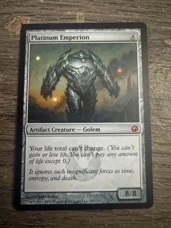 Magic the Gathering: Artifact Creature - Platinum Emperion Scars of Mirrodin - Image 1