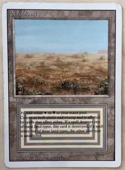 Revised Scrubland X1 Mtg Magic the Gathering - Image 1