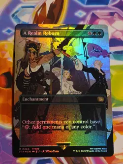 A Realm Reborn (Borderless) #344 (Foil) (NM) Final Fantasy FIN Magic MTG - Image 1