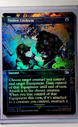 2025 MTG Magic the Gathering FIN Final Fantasy Borderless Foil Stolen Uniform - Image 1