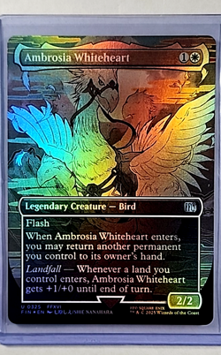 MTG Magic the Gathering Final Fantasy Borderless Foil #325 Ambrosia Whiteheart - Image 1