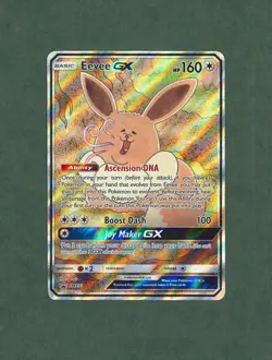 Eevee GX SM233 Sm Holo Black Star Promo Pokemon Card TCG Alternative Art LP+/NM- - Image 1