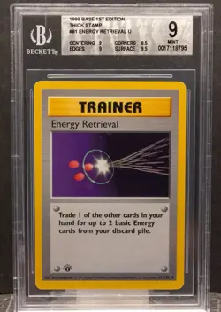 Energy Retrieval 1st Edition #81/102 Pokemon Base Set - Image 1