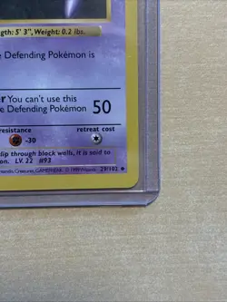 Pokemon TCG Haunter Shadowless Non Holo Rare 29/102 Base Set NM / LP - Image 2