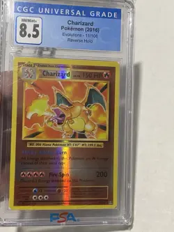 2016 Pokemon XY Evolutions Charizard Reverse Holo #11/108 CGC 8.5 - Image 1