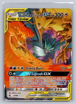 Pokemon TCG Hidden Fates Moltres & Zapdos & Articuno GX 44/68 NM 001 - Image 1