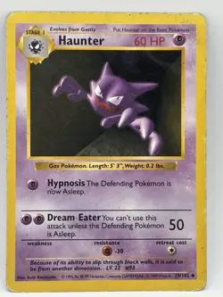 Pokemon TCG HAUNTER - 29/102 - SHADOWLESS - WOTC - BASE SET (1999) - HP - Image 1