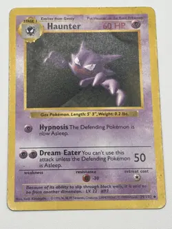 Pokemon TCG HAUNTER - 29/102 - SHADOWLESS - WOTC - BASE SET (1999) - HP - Image 2