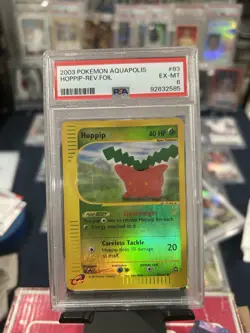 2003 pokemon aquapolis #83 Hoppip Reverse Foil Psa 6 - Image 1