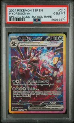 2024 POKEMON SSP EN-SURGING SPARKS SPECIAL ILLUSTRATION RARE HYDREIGON EX PSA 10 - Image 1