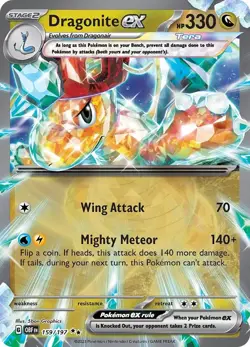 Dragonite EX 159/197 - Obsidian Flames - Double Rare - Pokemon TCG (NM) - Image 1