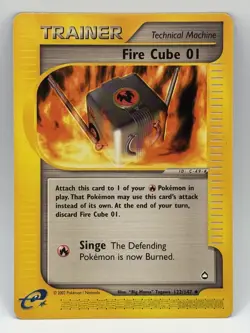 Pokemon Fire Cube 01 Aquapolis TCG 122/147 LP - Image 1