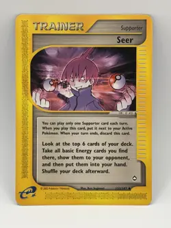 Pokemon TCG Aquapolis SEER Regular, Uncommon - 133/147 NM - Image 1