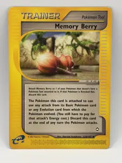 Pokemon Memory Berry 128/147 Aquapolis Set Regular MP - Image 1