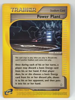 Power Plant - 139/147 Aquapolis - Pokemon TCG - 2003 LP - Image 1