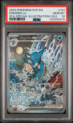 2024 POKEMON SVP EN-SV BLACK STAR PROMO #131 KINGDRA EX PSA 10 - Image 1