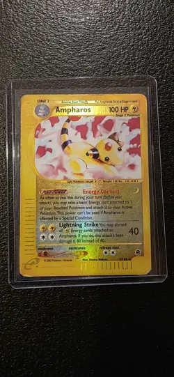 Moderately Played Ampharos 2/165 Reverse Holo Expedition Base Set Rare - Image 1