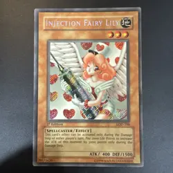 Yugioh Injection Fairy Lily LOD-100 Secret Rare 1st Edition NM (1) - Image 1