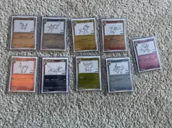 Pokemon Yu Nagaba Eevee Promo Card Complete Set Eeveelution. US Seller. NM. - Image 1
