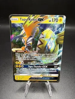 Tapu Koko GX 47/145 Full Art Ultra Rare Holo Pokemon TCG Card Guardians Rising! - Image 1