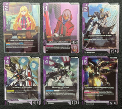 Lot of 6 Purple Holo Rare Cards - Gundam TCG: Steel Requiem (GD03) - English NM - Image 1