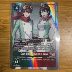 BT24-085 Dan Yuki & Kanan Yuki Digimon Time Stranger Card Game SR - Image 1