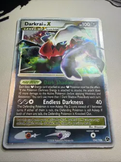 Pokemon TCG Great Encounters Darkrai LV.X 104/106 Holo Ultra Rare Card - Image 4