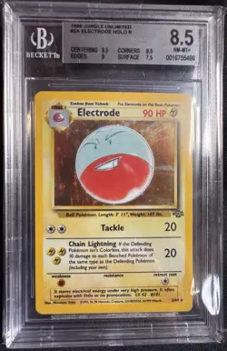 ⚡ Electrode 2/64 Holo Rare Pokemon Card - 1999 Jungle, subgraded - Image 1