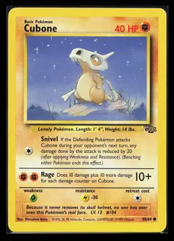 Cubone 50/64 Common Jungle Pokemon Card - Image 1