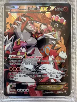CGC 7.5 Team Magma's Groudon EX 2015 Double Crisis 15/34 Holo Pokemon Card - Image 3