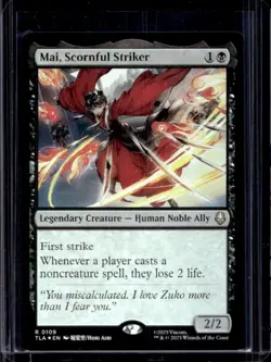 2025 Magic MTG Avatar Last Airbender Mai Scornful Striker Foil #0109 - Image 1