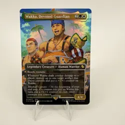 MTG Borderless Wakka, Devoted Guardian Track Print Foil Final Fantasy X NM - Image 1