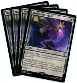 x4 Black Mage's Rod - 0090 - Final Fantasy - MTG - NM/M - Image 1