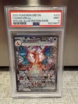 2023 Pokemon SV Obsidian Flames OBF EN Charizard ex #223/197 PSA 9 Mint SIR TCG - Image 1