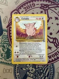Clefable 17/64 Jungle Non Holo Rare Pokemon Card - Image 3