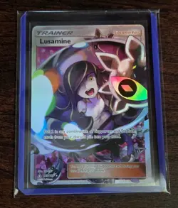Pokemon Sun & Moon Lusamine 153/156 Full Art Ultra Prism Holo Trainer - Image 1