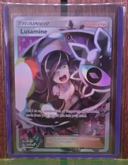 Pokemon Sun & Moon Lusamine 153/156 Full Art Ultra Prism Holo Trainer - Image 2