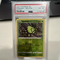 2022 Pokemon Go #006 Spinarak-DITTO Reverse-Foil PSA 6 - Image 1