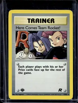 2000 Pokemon Team Rocket First Edition Here Comes Rocket! #15/82 - Image 1