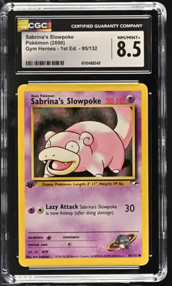 CGC NM/Mint+ 8.5 Pokemon Sabrina's Slowpoke 95/132 2000 Gym Heroes 1st Edition - Image 1