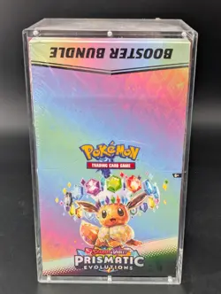 Pokemon TCG S&V Prismatic Evolutions Booster Bundle Display Case w/Acrylic Case - Image 1