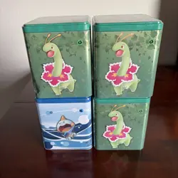 Pokemon TCG - 3x Grass Stacking Tin 1x Water Stacking tin - Image 2